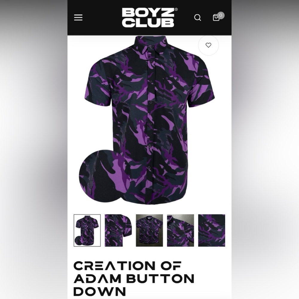 Boyz Club - Creation of Adam Button Down Shirt